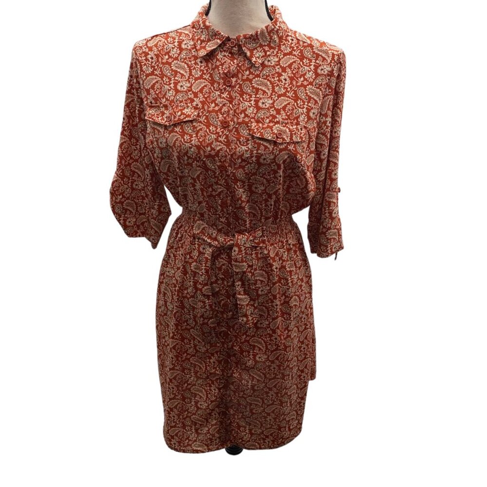 Millennium The Perfect Dress Large Roll Tab Sleeves Elastic Waist